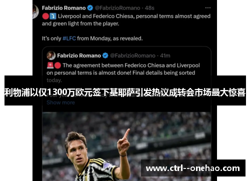 利物浦以仅1300万欧元签下基耶萨引发热议成转会市场最大惊喜 利物浦以仅1300万欧元签下基耶萨引发热议成转会市场最大惊喜